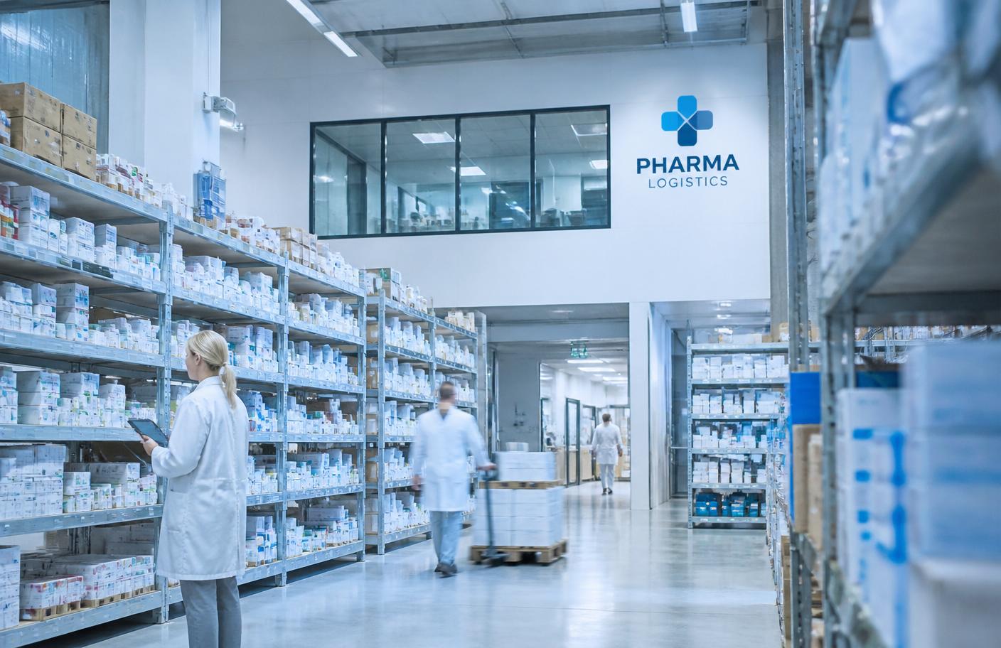 Pharmaceutical logistics warehouse